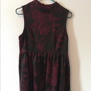 Goth high collar dress